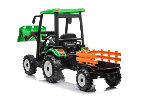 Pojazd MEGA Traktor D68 Z Przyczepką Zielony Pojazd MEGA Traktor D68 Z Przyczepką Zielony