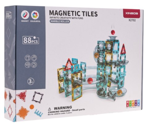 Klocki Magnetyczne Tor Kulka 88el. Klocki Magnetyczne Tor Kulka 88el.