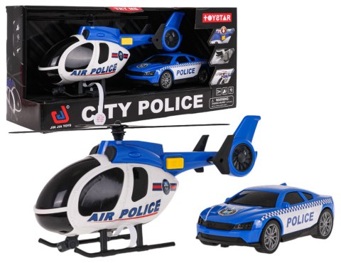 Helikopter policyjny + Auto Policja zestaw Helikopter policyjny + Auto Policja zestaw
