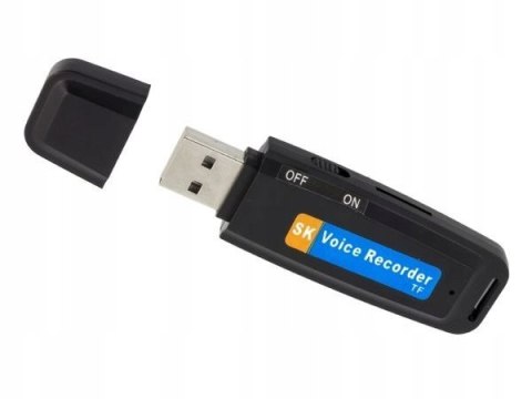 Dyktafon cyfrowy na kartę pamięci microSD Pendrive podsłuch szpiegowski Dyktafon cyfrowy na kartę pamięci microSD Pendrive podsłuch szpiegowski