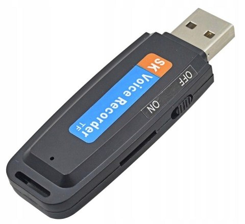 Dyktafon cyfrowy na kartę pamięci microSD Pendrive podsłuch szpiegowski Dyktafon cyfrowy na kartę pamięci microSD Pendrive podsłuch szpiegowski