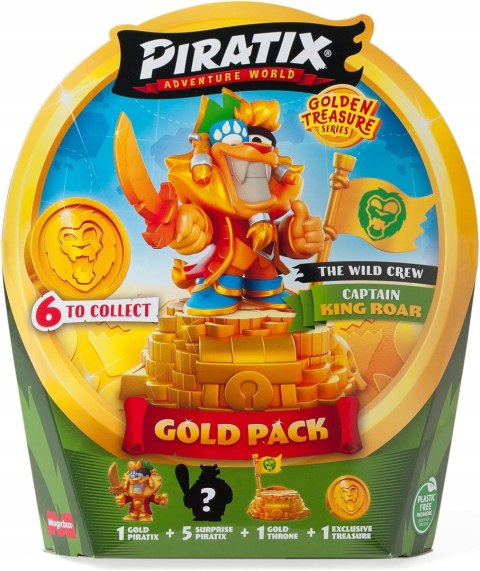 PIRATIX GOLD PACK GOLDEN TREASURE KAPITAN KING ROAR + FIGURKI I AKCESORIA