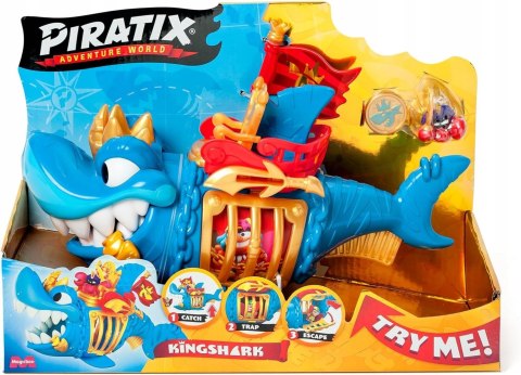 PIRATIX - KING SHARK SERIA GOLDEN TREASURE REKIN FIGURKA KOLEKCJONERSKA PIRATIX - KING SHARK SERIA GOLDEN TREASURE REKIN FIGURKA KOLEKCJONERSKA