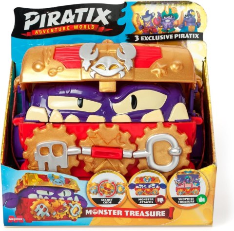 PIRATIX - SERIA GOLDEN TREASURE - MONSTER TREASURE SKRZYNIA Z FIGURKAMI PIRATIX - SERIA GOLDEN TREASURE - MONSTER TREASURE SKRZYNIA Z FIGURKAMI