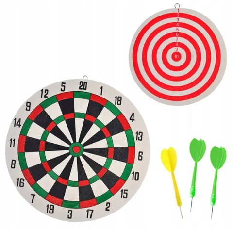 Tarcza dart tablica do rzutek dwustronna 30cm + lotki rzutki Tarcza dart tablica do rzutek dwustronna 30cm + lotki rzutki