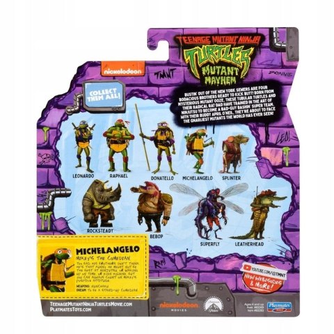Turtles Wojownicze Żółwie Ninja figurka Michelangelo + akcesoria Turtles Wojownicze Żółwie Ninja figurka Michelangelo + akcesoria