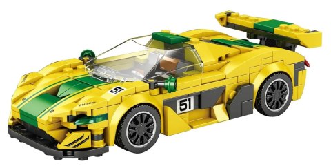 Zestaw Klocków Technicznych auto sportowe Żółte 368el. Reobrix Zestaw Klocków Technicznych auto sportowe Żółte 368el. Reobrix