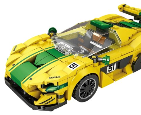 Zestaw Klocków Technicznych auto sportowe Żółte 368el. Reobrix Zestaw Klocków Technicznych auto sportowe Żółte 368el. Reobrix