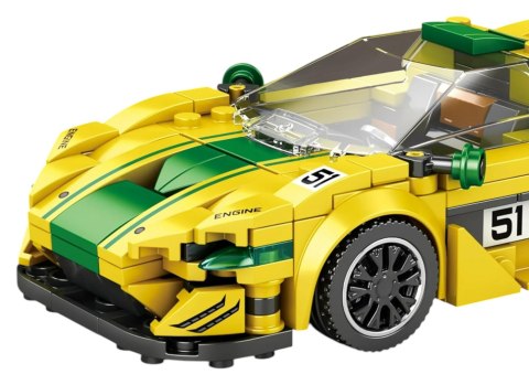 Zestaw Klocków Technicznych auto sportowe Żółte 368el. Reobrix Zestaw Klocków Technicznych auto sportowe Żółte 368el. Reobrix
