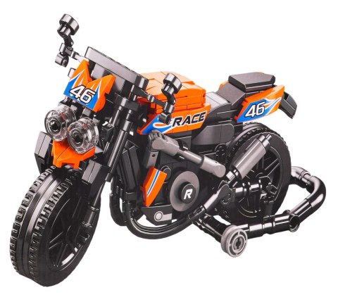 Zestaw klocków kostrukcyjnych Motocykl Pomarańczowy 403el. Zestaw klocków kostrukcyjnych Motocykl Pomarańczowy 403el.