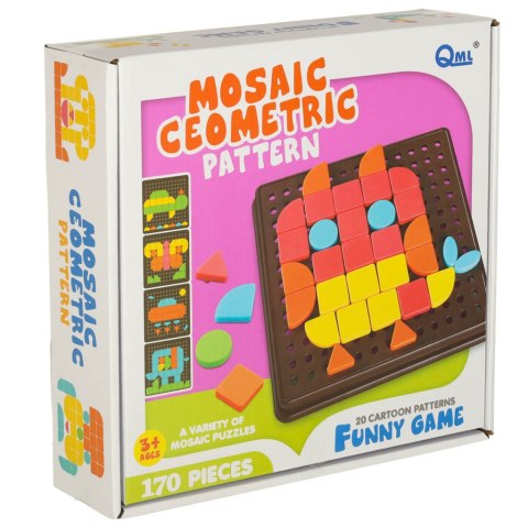 Układanka kreatywna logiczna puzzle mozaika geometryczne kształty Układanka kreatywna logiczna puzzle mozaika geometryczne kształty