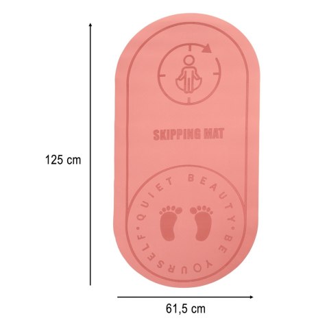 Mata do ćwiczeń jogi skakania na skakance wygłuszająca antypoślizgowa 127x63x0,6 cm różowa Mata do ćwiczeń jogi skakania na skakance wygłuszająca antypoślizgowa 127x63x0,6 cm różowa