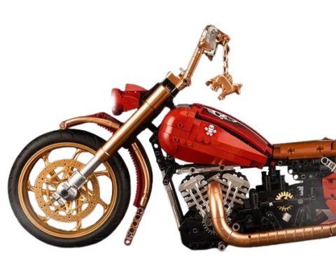 Motocykl do zbudowania z klocków technicznych zestaw 2111el. czerwony Motocykl do zbudowania z klocków technicznych zestaw 2111el. czerwony