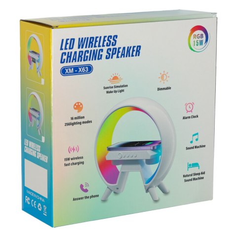 Lampka LED z ładowarką indukcyjną z radiem Lampka LED z ładowarką indukcyjną z radiem