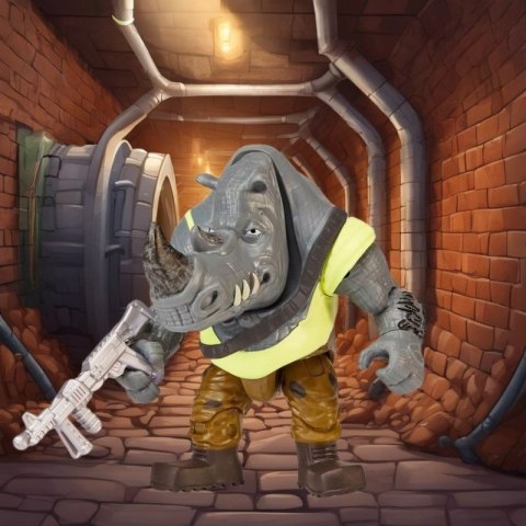 Figurka Turtles Wojownicze Żółwie Ninja Rocksteady Mutant Muscle akcesoria Figurka Turtles Wojownicze Żółwie Ninja Rocksteady Mutant Muscle akcesoria