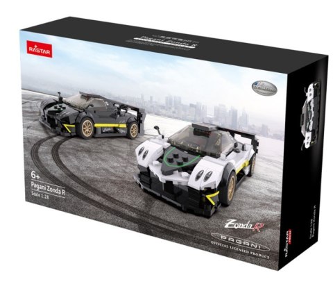 Samochód Rastar 93900-B pagani Zonda R 1:28 klocki 387 el. Samochód Rastar 93900-B pagani Zonda R 1:28 klocki 387 el.