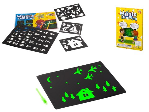 Magiczna tablica do rysowania światłem + długopis UV kreatywny zestaw Magiczna tablica do rysowania światłem + długopis UV kreatywny zestaw