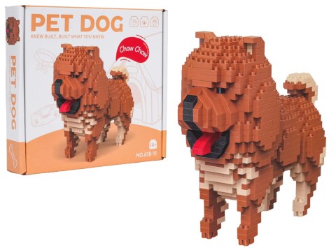 Klocki Piesek do Złożenia Chow Chow - zestaw konstrukcyjny 3D 800el.