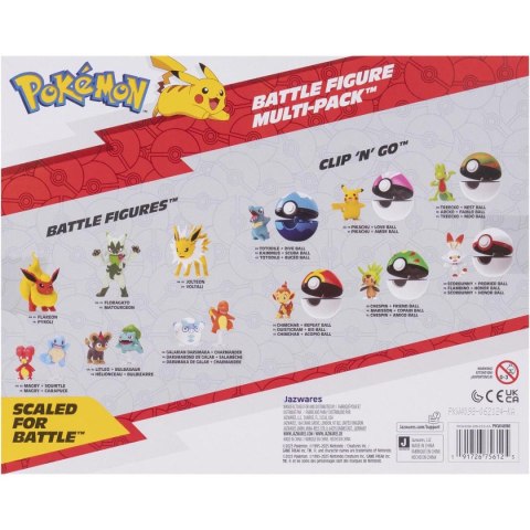 Pokémon 6 figurek bitewnych – Pawmi, Squirtle, Torchic, Turtwig i inni