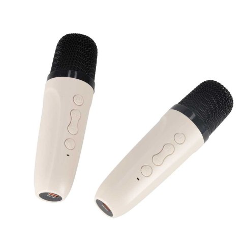 Zestaw do karaoke głośnik Bluetooth LED RGB 2 mikrofony USB