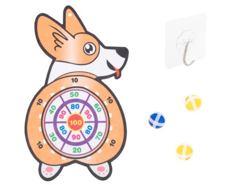 Tarcza Dart z rzutkami piłami na rzep corgi Tarcza Dart z rzutkami piłami na rzep corgi