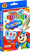 BAMBINO Kredki w oprawie drewnianej 12 kolorów + temperówka BAMBINO Kredki w oprawie drewnianej 12 kolorów + temperówka