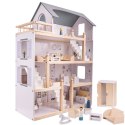 Domek dla lalek drewniany mebelki 80cm Domek dla lalek drewniany mebelki 80cm