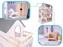 Domek dla lalek drewniany mebelki 80cm Domek dla lalek drewniany mebelki 80cm