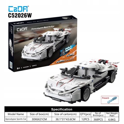 Klocki Cada Auto Sportowe 368 elementów Klocki Cada Auto Sportowe 368 elementów