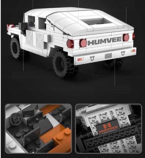 Samochód terenowy Humvee klocki Cada 328 elementów Samochód terenowy Humvee klocki Cada 328 elementów