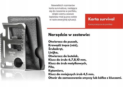 Niezbędnik survivalowy 12w1 zestaw SOS survival Niezbędnik survivalowy 12w1 zestaw SOS survival