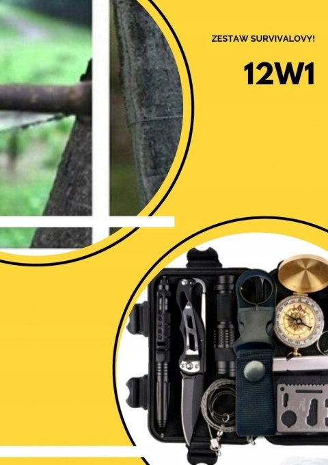 Niezbędnik survivalowy 12w1 zestaw SOS survival Niezbędnik survivalowy 12w1 zestaw SOS survival