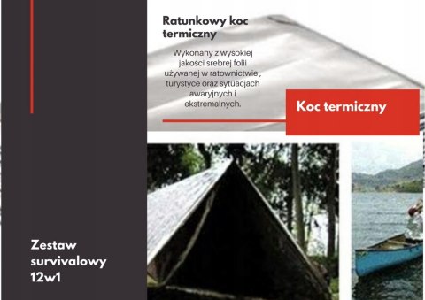 Niezbędnik survivalowy 12w1 zestaw SOS survival Niezbędnik survivalowy 12w1 zestaw SOS survival