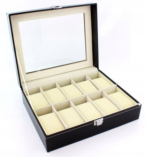 ORGANIZER NA ZEGARKI 10SZT KUFEREK PUDEŁKO ETUI ORGANIZER NA ZEGARKI 10SZT KUFEREK PUDEŁKO ETUI