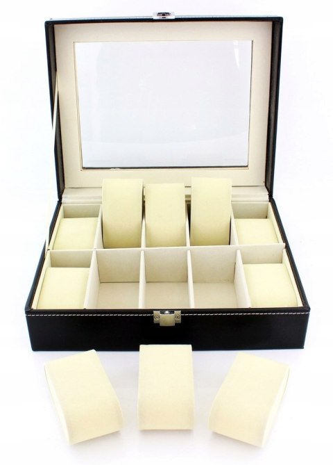 ORGANIZER NA ZEGARKI 10SZT KUFEREK PUDEŁKO ETUI ORGANIZER NA ZEGARKI 10SZT KUFEREK PUDEŁKO ETUI