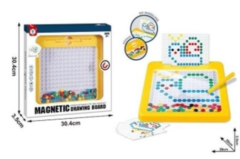 Tablica magnetyczna montessori kropki żółta Tablica magnetyczna montessori kropki żółta
