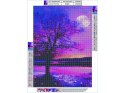 Haft Diamentowy, Obraz, Mozaika Diamentowa Diamond Painting, DRZEWO - FIOLET 30x40cm Haft Diamentowy, Obraz, Mozaika Diamentowa Diamond Painting, DRZEWO - FIOLET 30x40cm