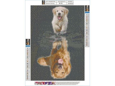 Haft Diamentowy PIES Obraz, Mozaika Diamentowa Diamond Painting 30x40cm Haft Diamentowy PIES Obraz, Mozaika Diamentowa Diamond Painting 30x40cm