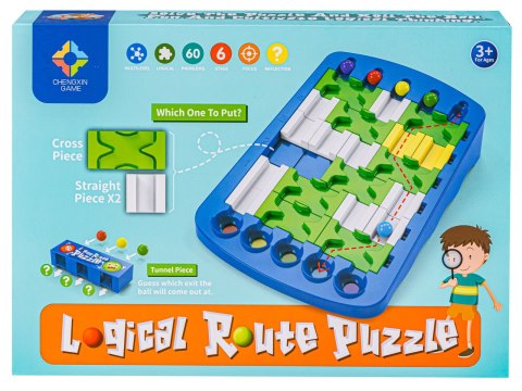 Edukacyjna, Logiczna Gra, Układanka, Puzzle, Tor Dla Kulek Edukacyjna, Logiczna Gra, Układanka, Puzzle, Tor Dla Kulek