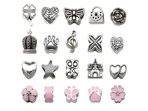 Zestaw Do Robienia Biżuterii Bransoletek Charmsy, 66el. różowe + Etui